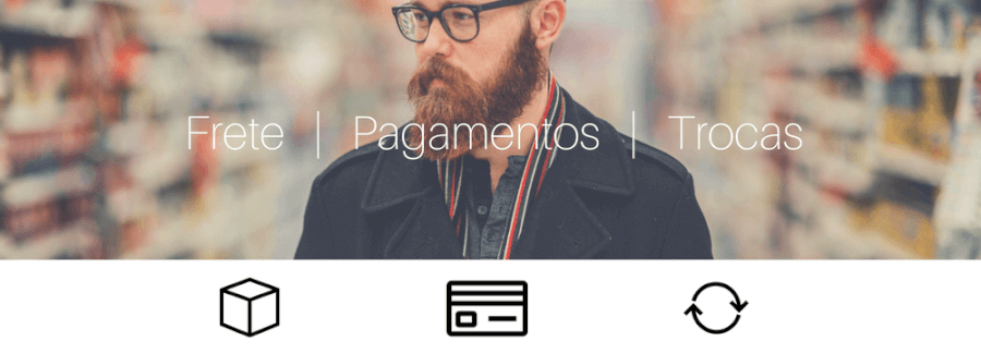 Frete, pagamentos e trocas