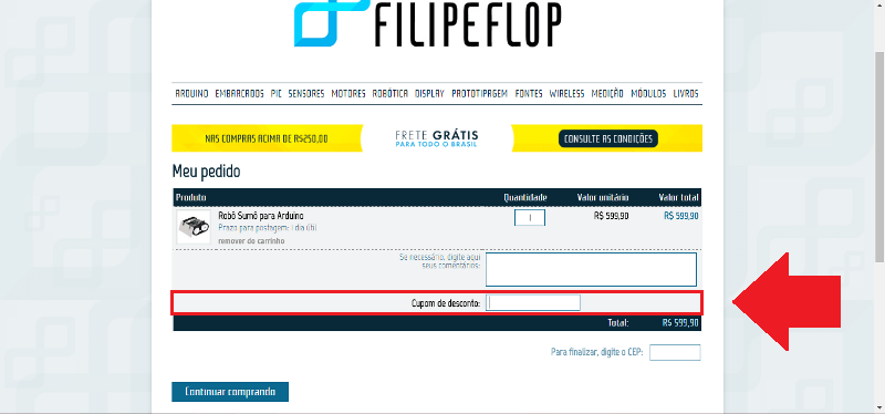 cupons de desconto Filipeflop