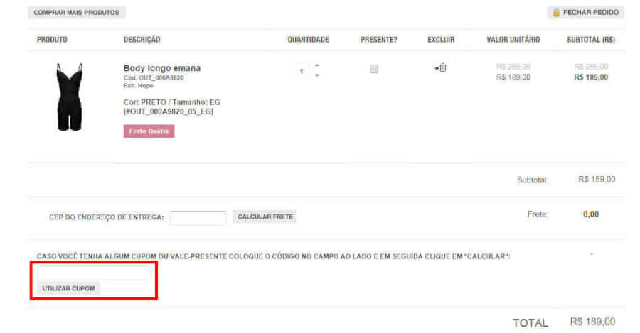 Como utilizar o cupom de desconto HOPE Como utilizar o cupom de desconto HOPE