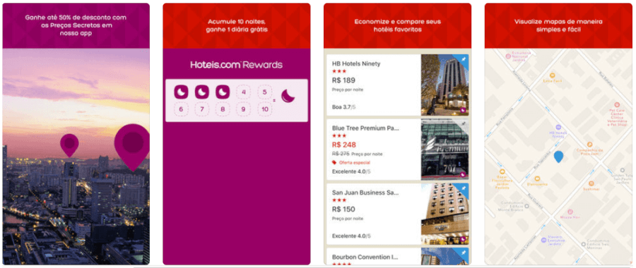 Aplicativo Hoteis.com