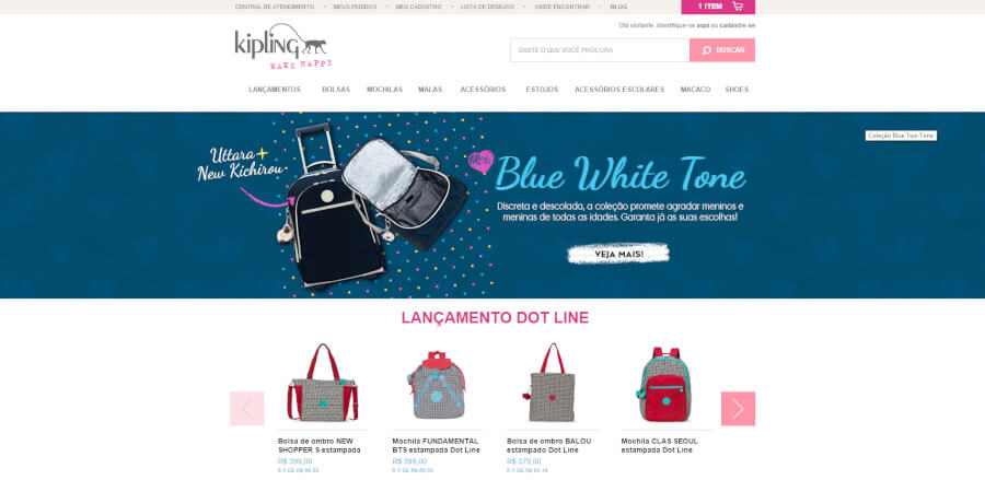 Kipling página inicial