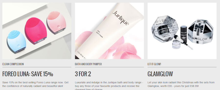 LookFantastic Página Principal