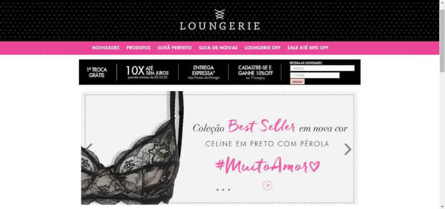 pagina inicial Loungerie pagina inicial Loungerie