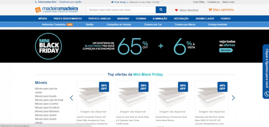 MadeiraMadeira Página Inicial