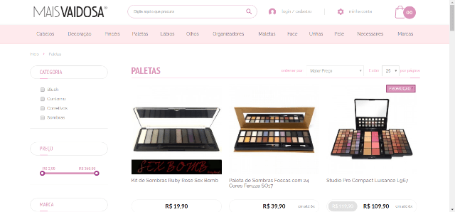 Mais Vaidosa Produtos Mais Vaidosa Produtos