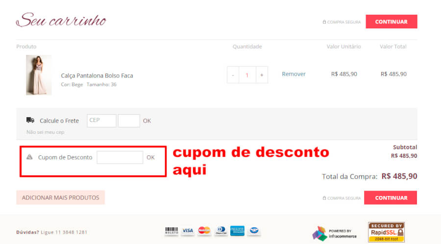 Cupom Morena Rosa