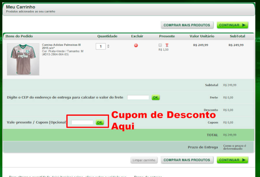 Mundo Palmeiras Cupom