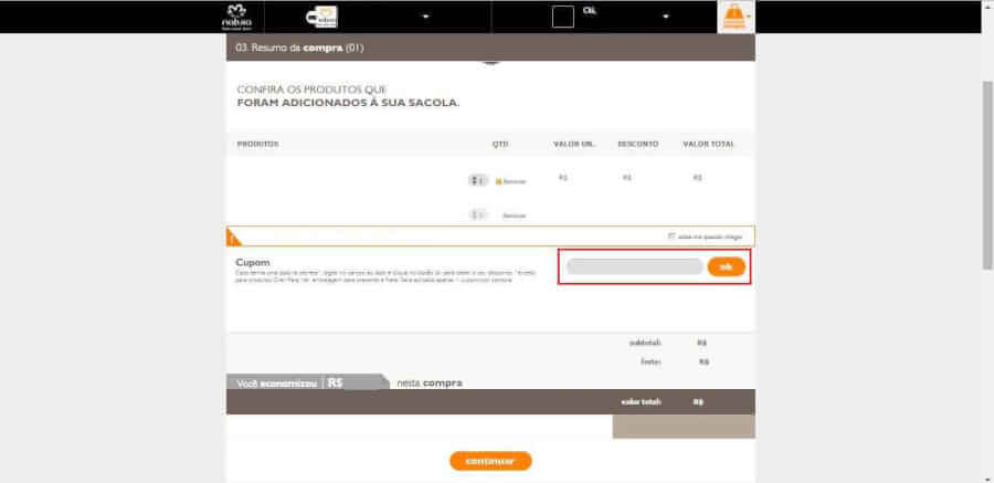 COmo inserir o cupom de desconto Natura COmo inserir o cupom de desconto Natura
