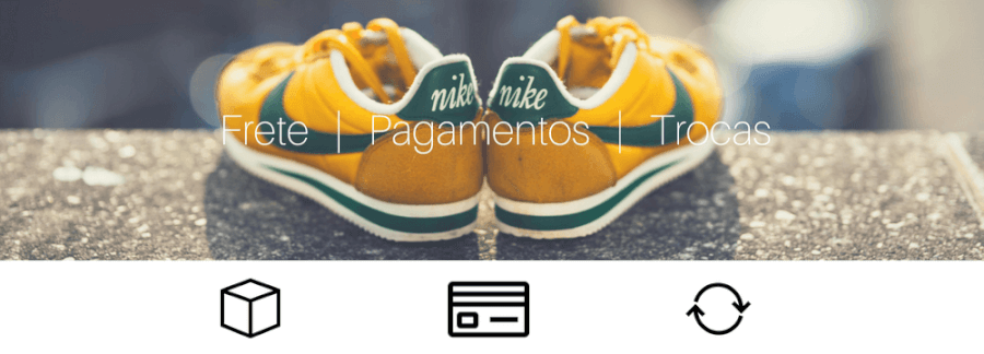 Frete, pagamentos e trocas