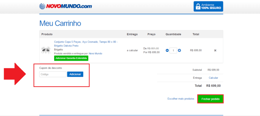 Cupom de desconto Novo Mundo Cupom de desconto Novo Mundo