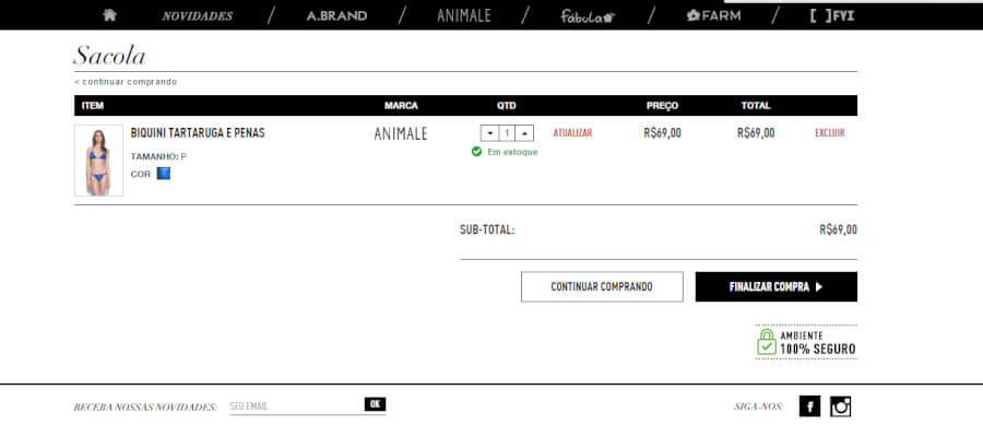 Off Premium Sacola de Compras