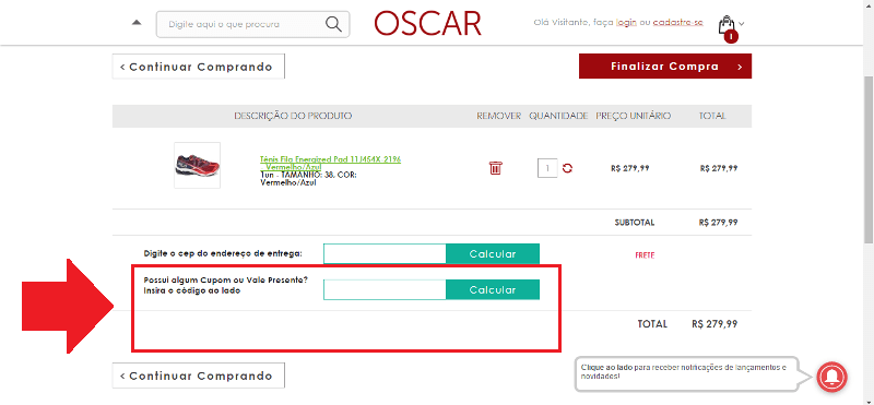 Cupom de desconto Oscar Calçados Cupom de desconto Oscar Calçados