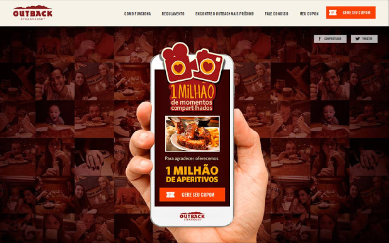 Cupom de desconto Outback Outback