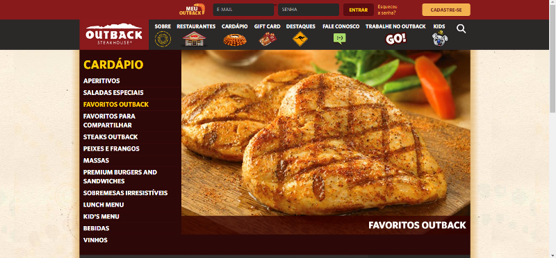 Outback Cardapio Outback Cardapio