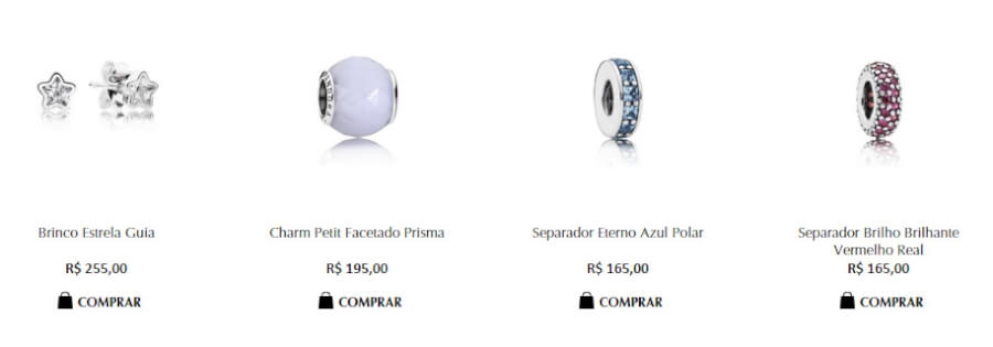 Pandora produtos