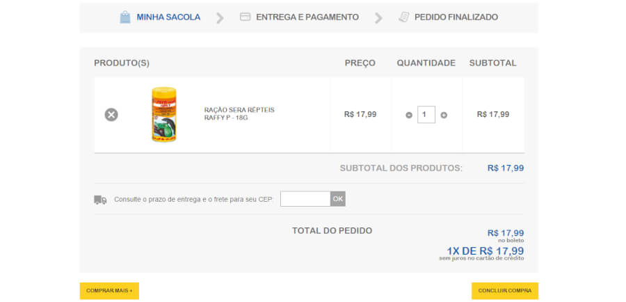 Petz Carrinho de compras