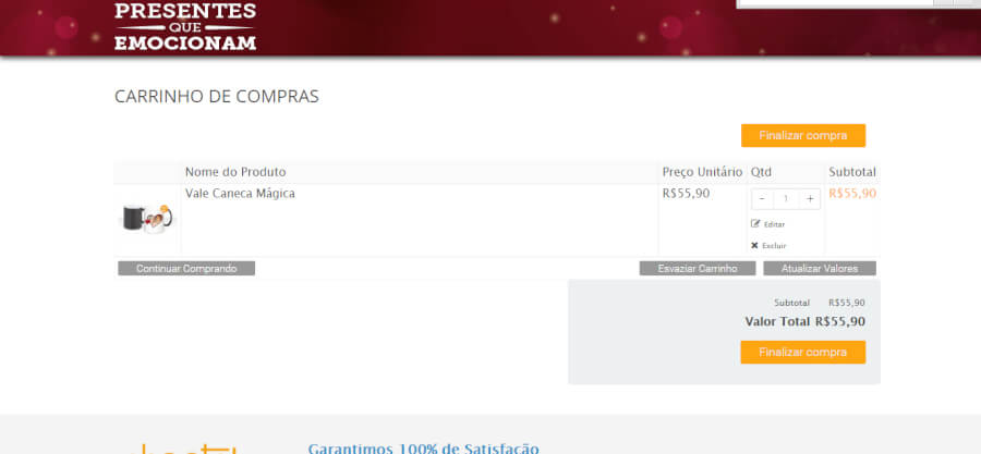 Cupom de desconto Phooto carrinho Phooto carrinho de compras
