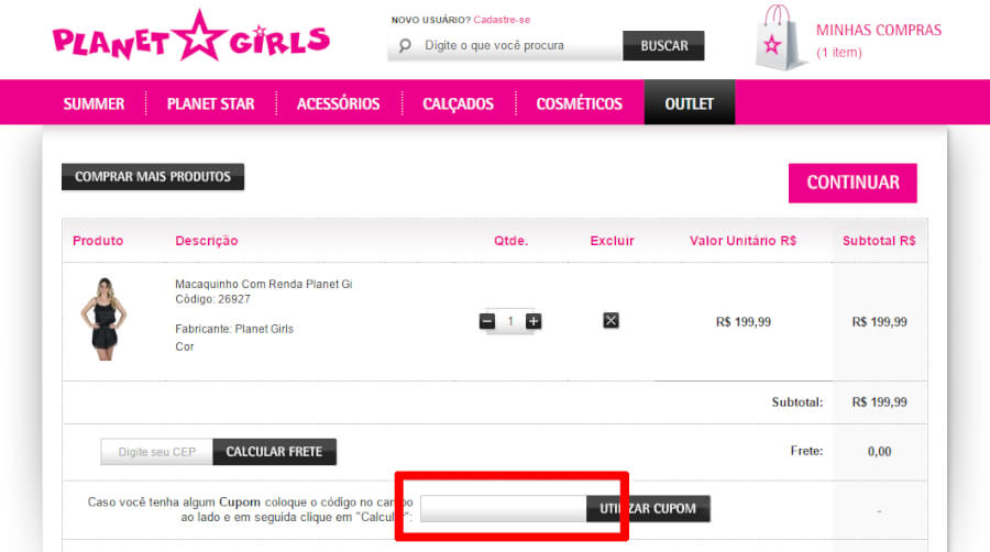 Planet Girls Cupom