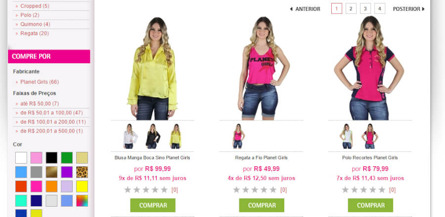 Planet Girls Produtos