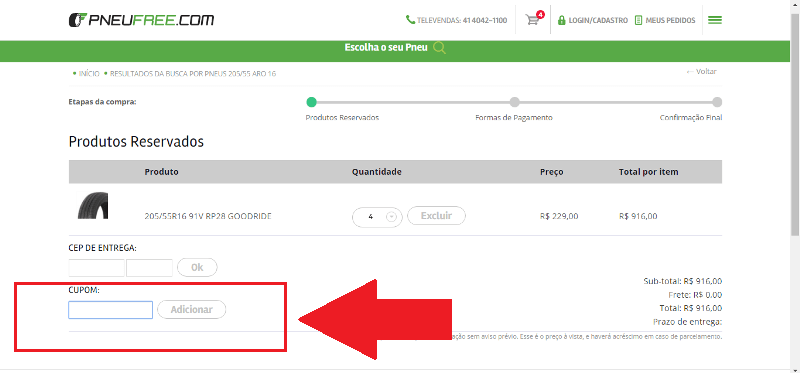 Cupom de desconto Pneu Free Cupom de desconto Pneu Free