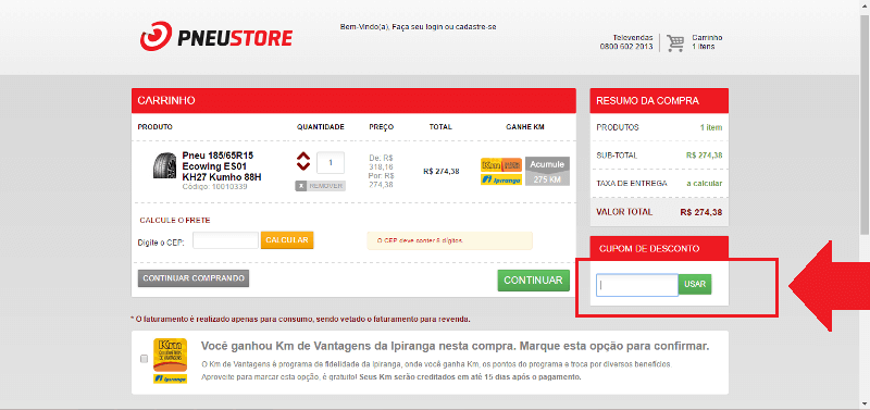 Cupom de desconto Pneu Store Cupom de desconto Pneu Store
