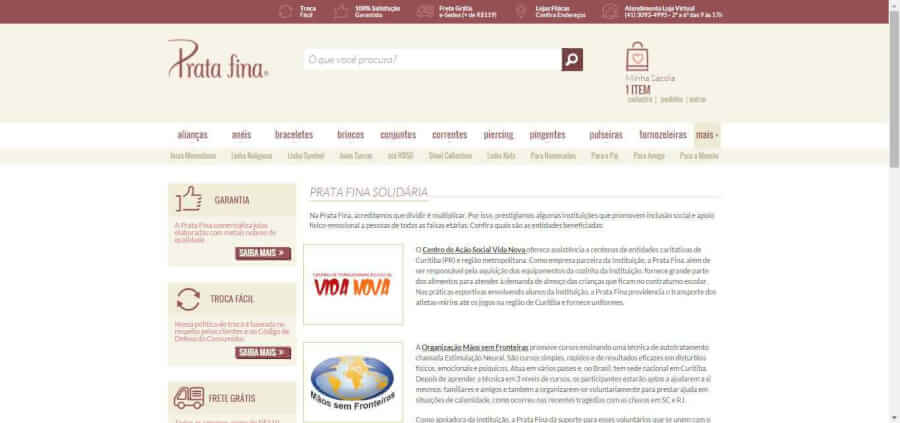 Prata Fina Solidaria Prata Fina Solidaria