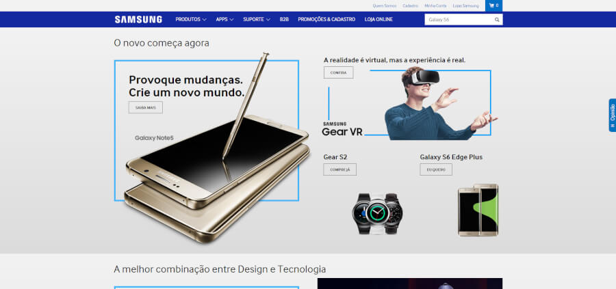 Samsung Página Principal