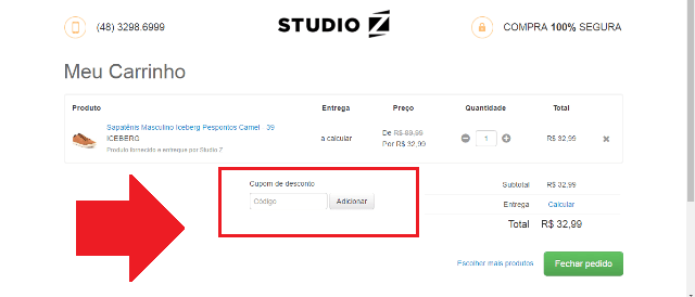 Cupom de desconto Studio Z Cupom de desconto Studio Z