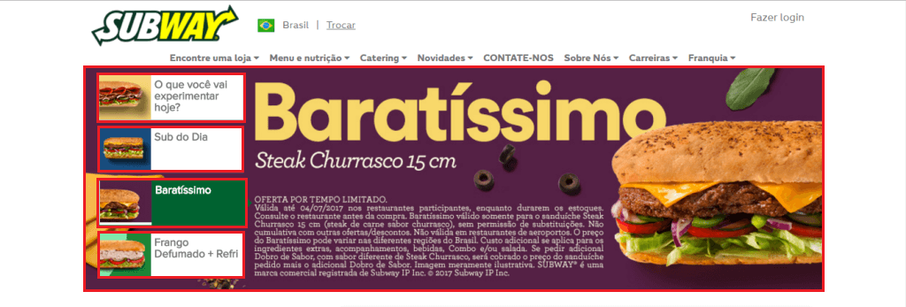 Cupom de desconto Subway Cupom de desconto Subway