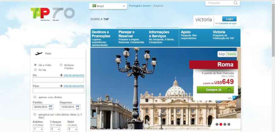 imagem promocional TAP imagem promocional TAP