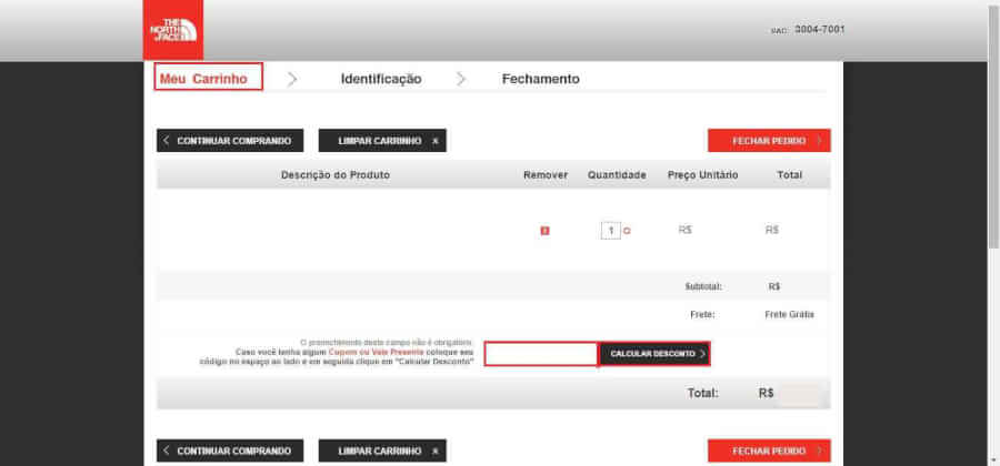 como utilizar o cupom de dsconto The North Face como utilizar o cupom de dsconto The North Face