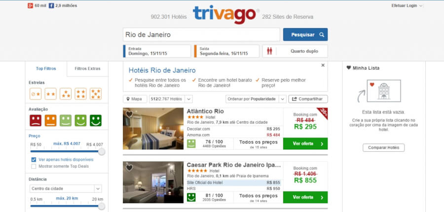 Hoteis Trivago
