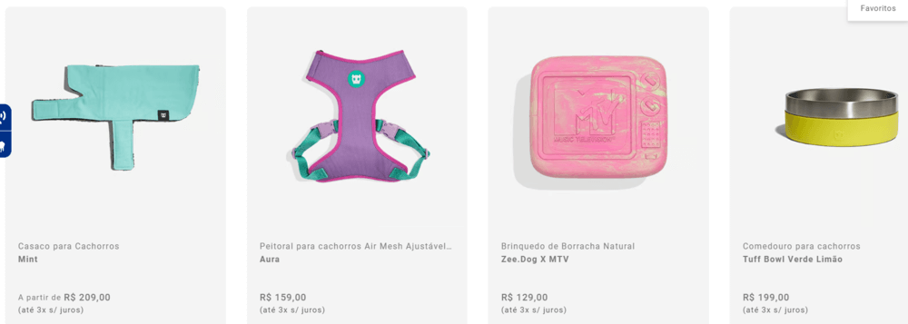 o que pode ser comprado na zee.dog