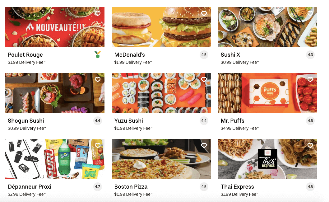Uber Eats local restaurant deals