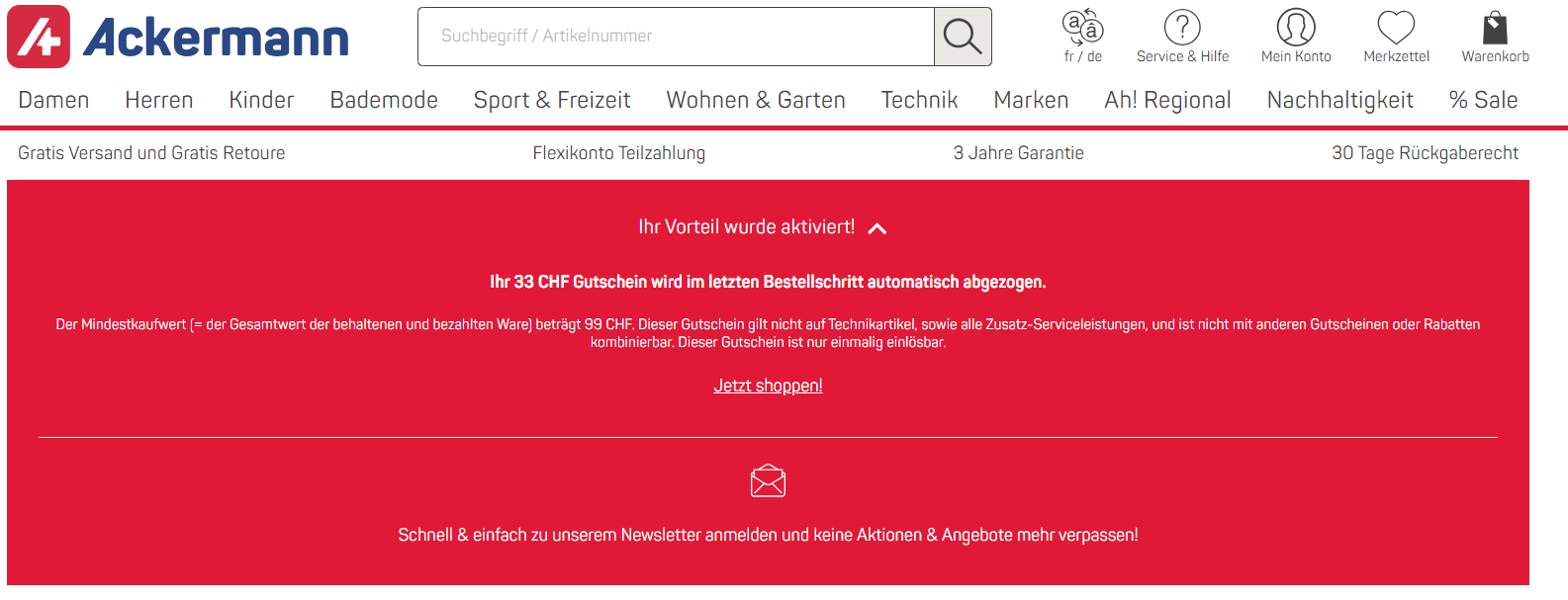Wie kann man den Ackermann Gutschein einloesen