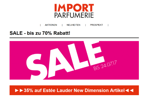 Das Angebot von IMPORT PARFUMERIE