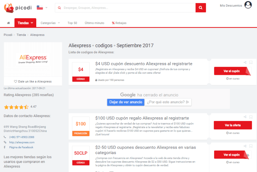 promociones picodi aliexpress