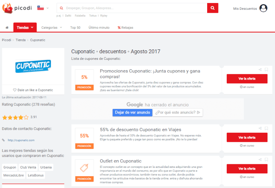 cuponatic promociones picodi