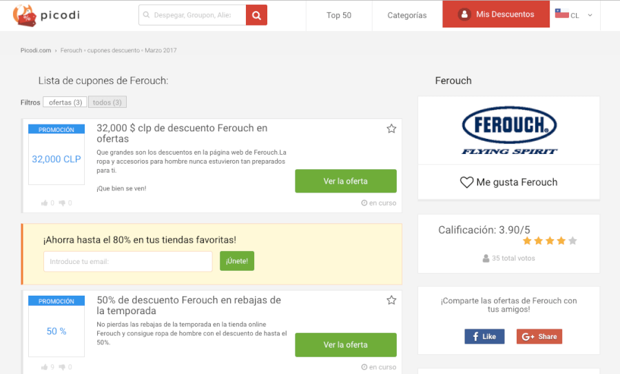 descuentos ferouch