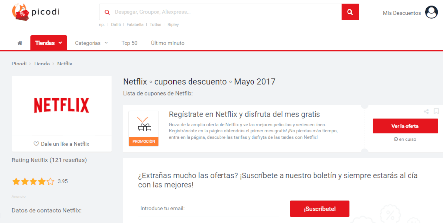 promociones netflix picodi