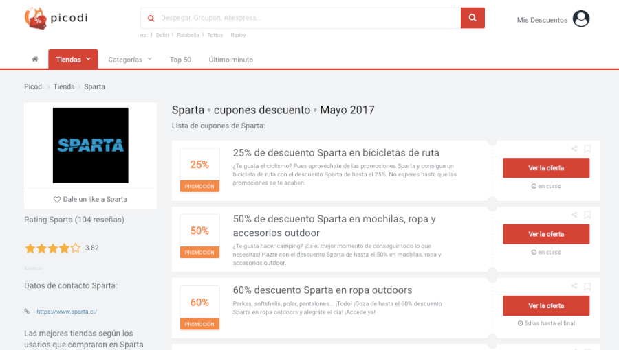 descuentos Sparta Picodi