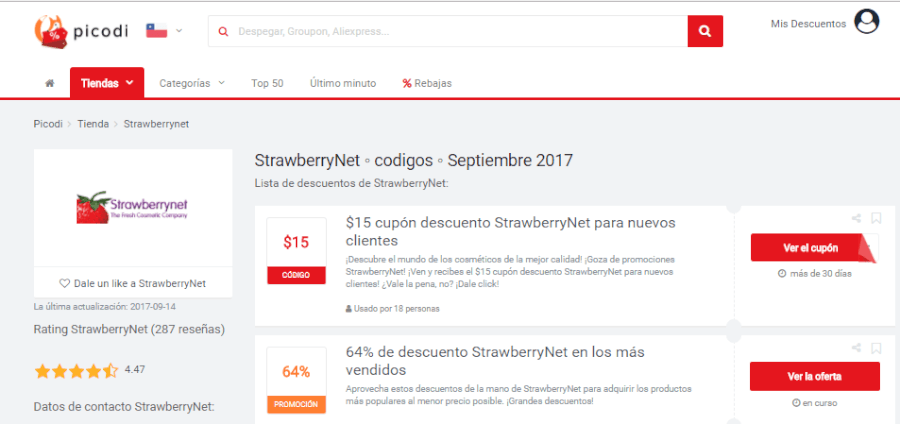 promociones stawberry picodi