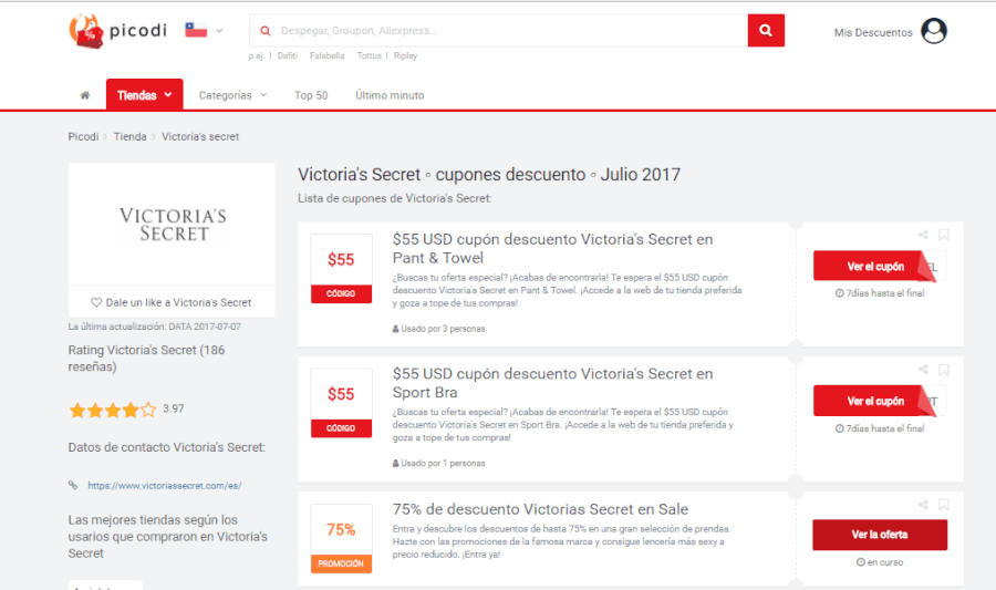 promociones Victorias Secret Picodi