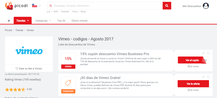 vimeo promociones picodi