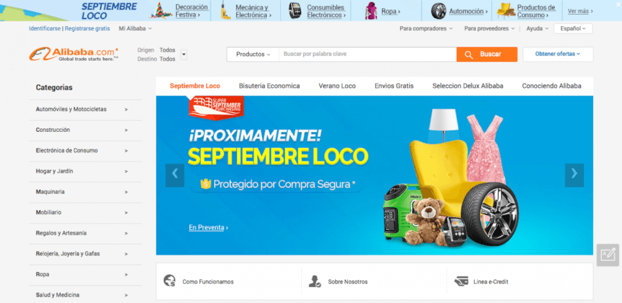 promociones de Alibaba oferta de Alibaba