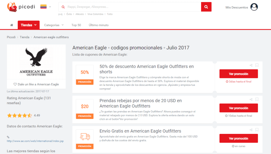ofertas promocionales en Picodi