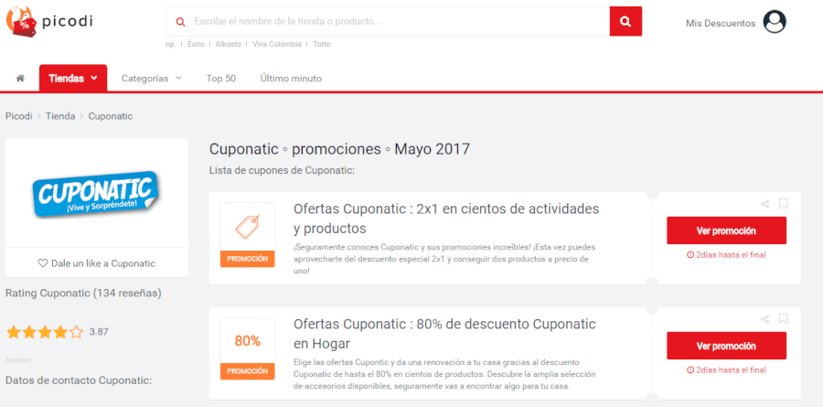 promociones cuponatic