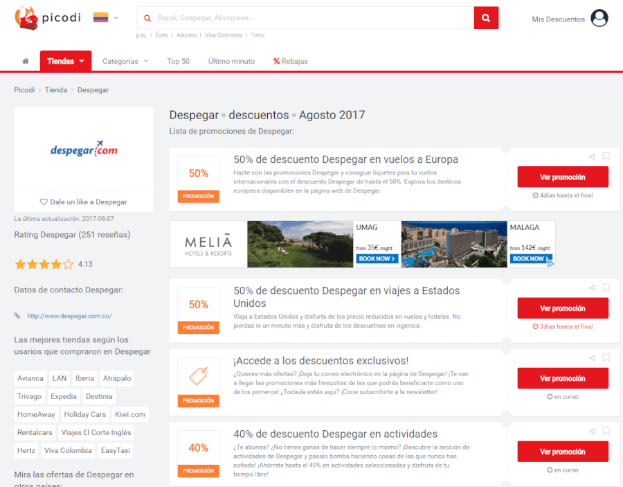 ofertas promocionales despegar