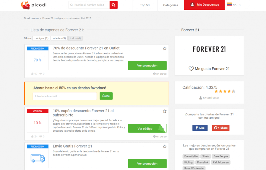 promociones de forever21