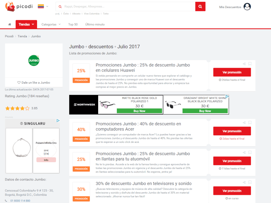 promociones de la tienda en Picodi